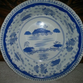 Large BLue & White  Chinese Bowl