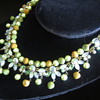 Fabulous Vintage Kraemer Rhinestone , Faux Pearl + Bead Necklace