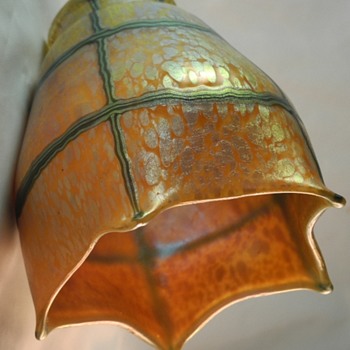 My very own set of Loetz art glass shades. :O) I hope you will enjoy the images and the story. - Art Glass