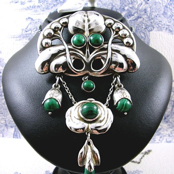 Rare Danish Skonvirke Arts and Crafts Jewelry Silver Pendant Brooch - Fine Jewelry