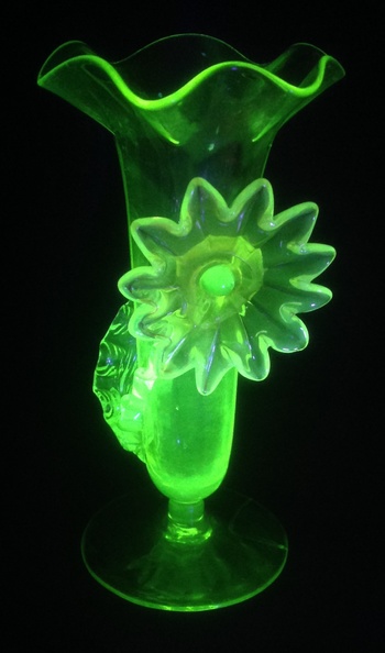 uranium glass bud vase