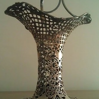 Silver overlay brides basket?