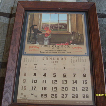 1949 Dixie Grain Co. Calendar - Advertising