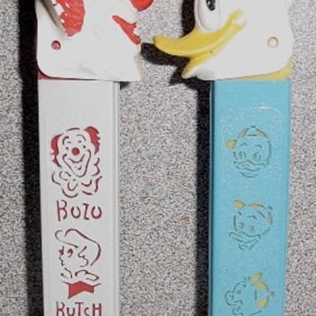 Vintage Pez dispensers - die cuts