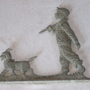 1956 Whitehall metal studios boy and dog. - Animals