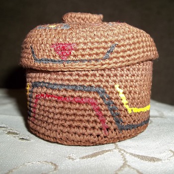 Tlingit Knob Top Woven  Trinket Basket by Dorrie Jackson