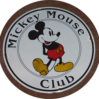 Mickey Mouse Club porcelain sign - Signs
