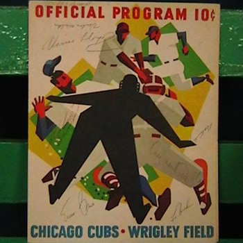 1963 Cubs Scorecard Signed by Roberto Clemente, Ernie Banks, & Others