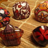 Lucite?Mod Hip Floral Rings.  Numbered 6,8,9 