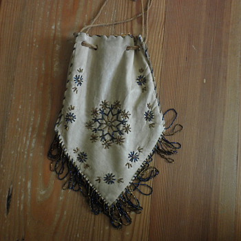 Beaded Buckskin Bag - Native American