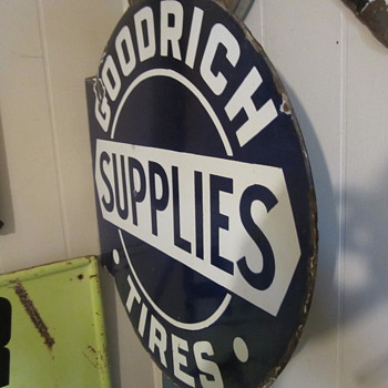 Goodrich "Supllies" porcelain flange sign - Advertising