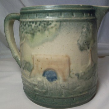green pitcher - Art Pottery
