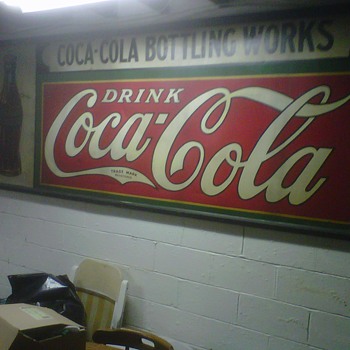 large tin coca-cola sign American Art Works