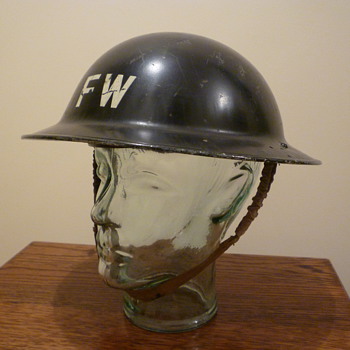British WWII Fire Watchers steel helmet 1940 - Military and Wartime