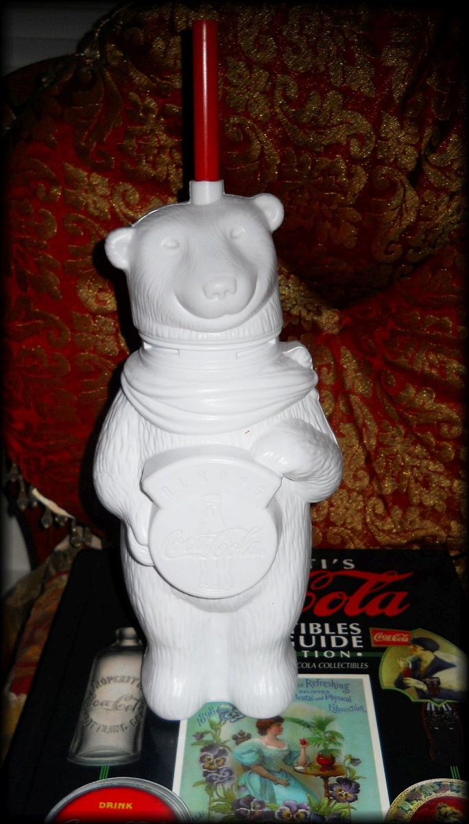 Coca Cola ( aka COKE ) Plastic Polar Bear Drinking Bottle
