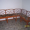 L shapped Chippendale Bench