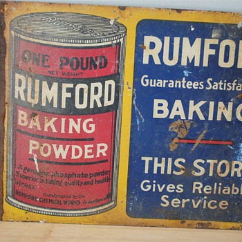 Rumford Tin Store Display Sign (1930?)