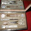 antique Palais Royal etui, Mother of pearl and gold