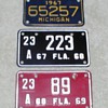 Motorcycle License Plates 1967-69