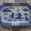 BLUE AND WHITE PORCELAIN SARVING TRAY.