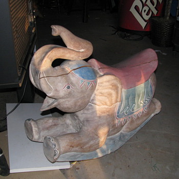 Solid Wood Carved Rabbit, Elephant and Horse Rocker Toys