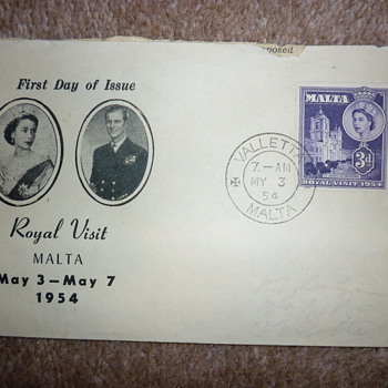 Rare Maltese First Day Cover 1954 - Stamps