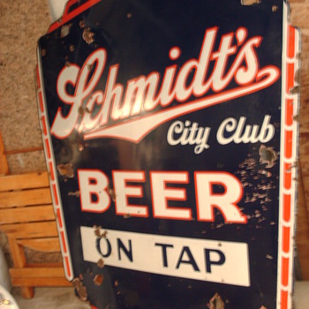 5 FOOT SCHMDT`S PORCELAIN (NEON) SIGN