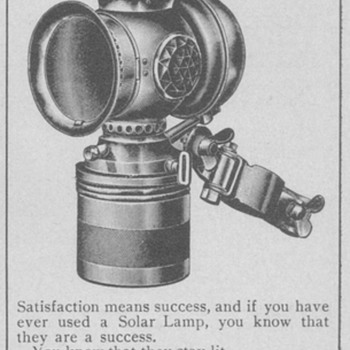 1902 Solar Oil Lamps Advertisement
