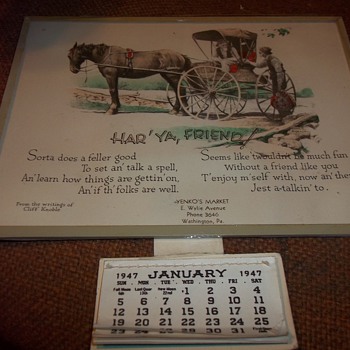 1947 CALANDER - Advertising