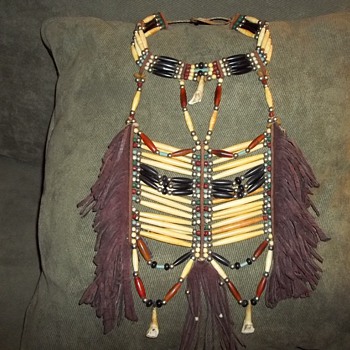 Breastplate with Choker Attached, made in the 1980's - Native American