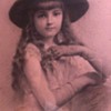 Painting - Young Girl in Hat & Gloves