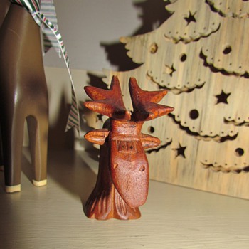 Whimsical Wooden Moose from AmberRose and Elves!!! : ) Folk Art Owl - Animals