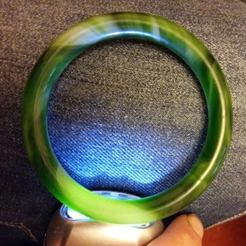 Antique Jade Bangle? Or Glass. - Fine Jewelry