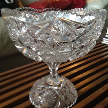 American Brilliant Cut Glass Punchbowl (Smaller Size) - Glassware