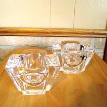 Orrefors Crystal Candle Holders