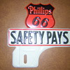 Vintage Phillips 66  License Plate Topper