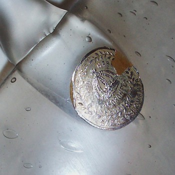 Label on Loetz Cattail Basket - Art Glass