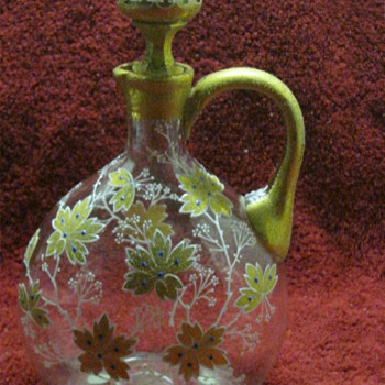 Moser enameled decanter?   - Art Glass