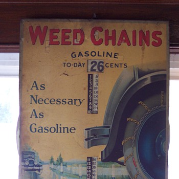 WEED CHAINS gasoline tin sign