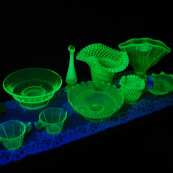 Some Vaseline and carnival glass