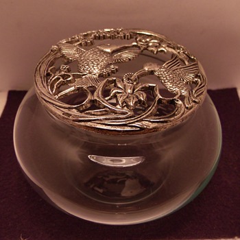 Silver "Frog" Hummingbirds - Art Glass