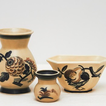 Three Art Deco Vases (Aluminia), 1927-1932 - Art Pottery