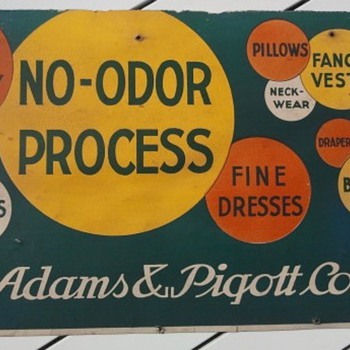 Pre-1920's Cleaning Service Cardboard Trolley Car Advertisement Sign - Advertising