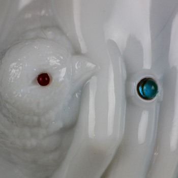 Atterbury 'Hand With Dove' covered dish, c.1889 - Glassware