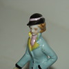 Borzoi Dog ART DECO Porcelain Lady -British?Minton?