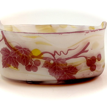 Kralik Cameo Long Bowl - A Good Trade! - Art Glass