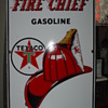 1962 Fire Chief Gasoline Texaco Pump Plate Porcelain Sign...Five Colors
