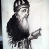 Asian Man painted on cloth 
