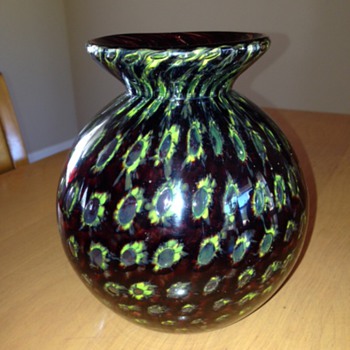 Cased decor vase - mystery - Art Glass