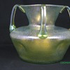 Loetz Olympia Ciselé  Uranium four handled vase ca 1900